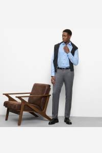OLYMP Level Five Body Fit Hemd bleu, Kariert