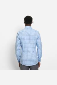 OLYMP Level Five Body Fit Hemd bleu, Kariert