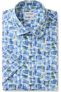 OLYMP Level Five Body Fit Hemd bleu, Bedruckt