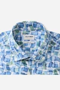 OLYMP Level Five Body Fit Hemd bleu, Bedruckt