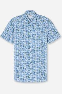 OLYMP Level Five Body Fit Hemd bleu, Bedruckt