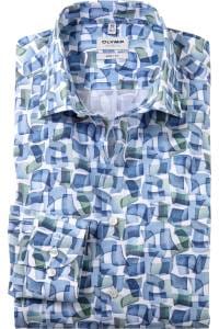 OLYMP Level Five Body Fit Hemd bleu, Bedruckt