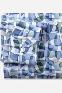 OLYMP Level Five Body Fit Hemd bleu, Bedruckt