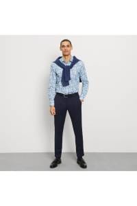 OLYMP Level Five Body Fit Hemd bleu, Bedruckt