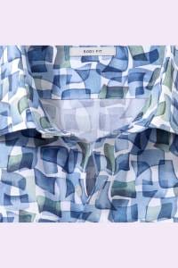 OLYMP Level Five Body Fit Hemd bleu, Bedruckt