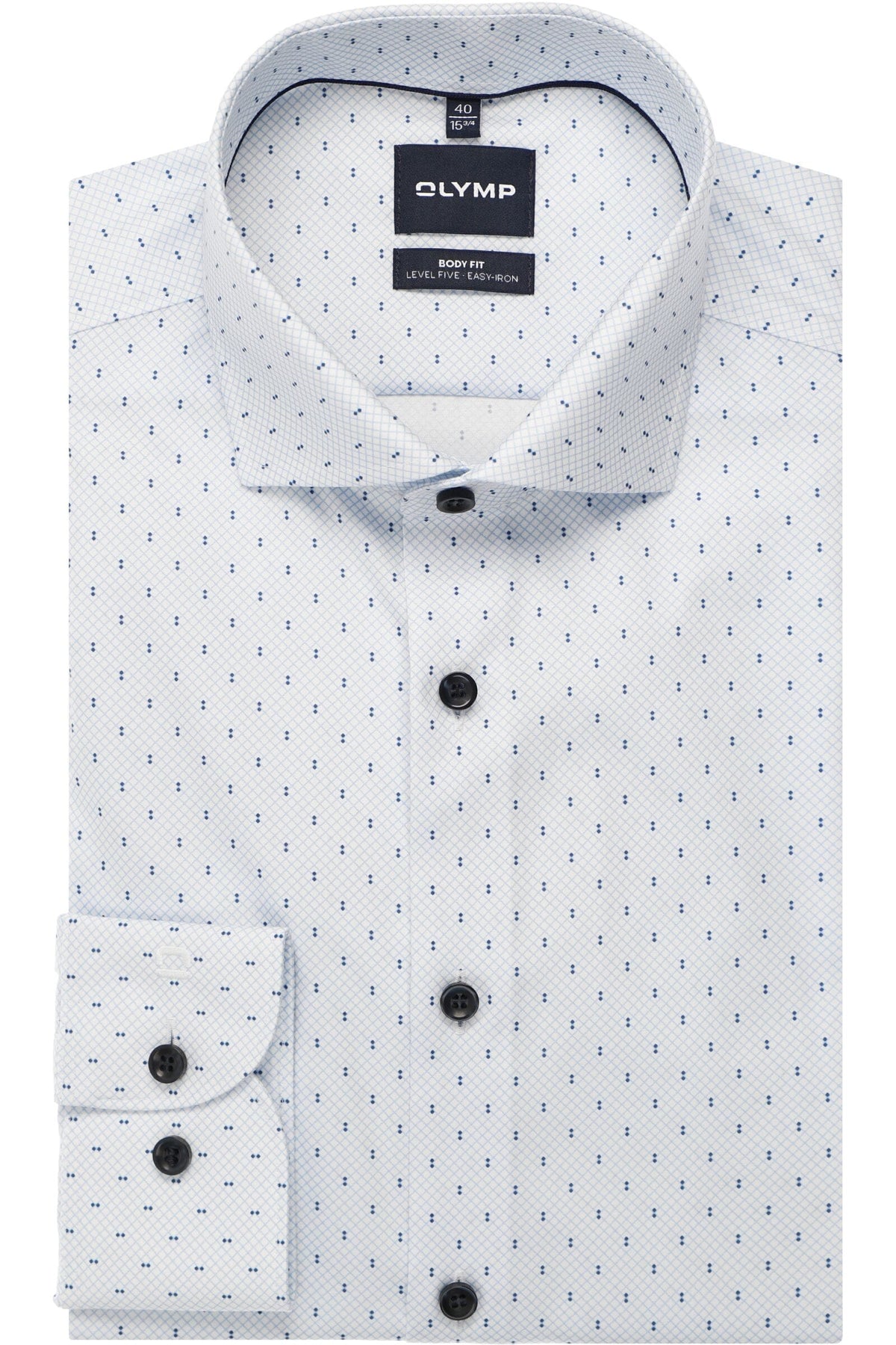 OLYMP Level Five Body Fit Hemd bleu, Bedruckt