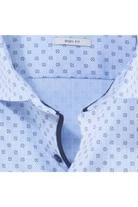 OLYMP Level Five Body Fit Hemd bleu, Bedruckt