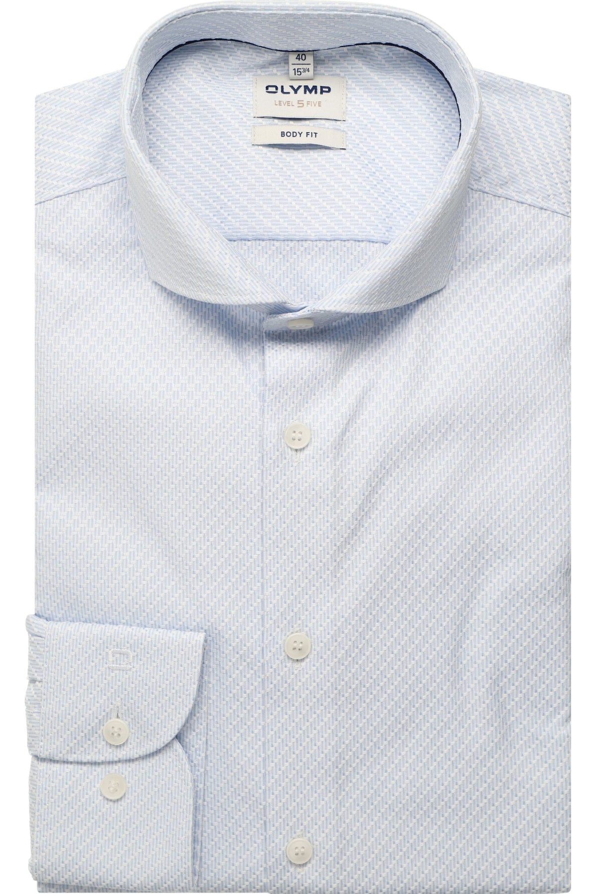 OLYMP Level Five Body Fit Hemd bleu, Faux-uni