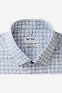 OLYMP Level Five Performance Climate Control Body Fit Hemd marine, Bedruckt