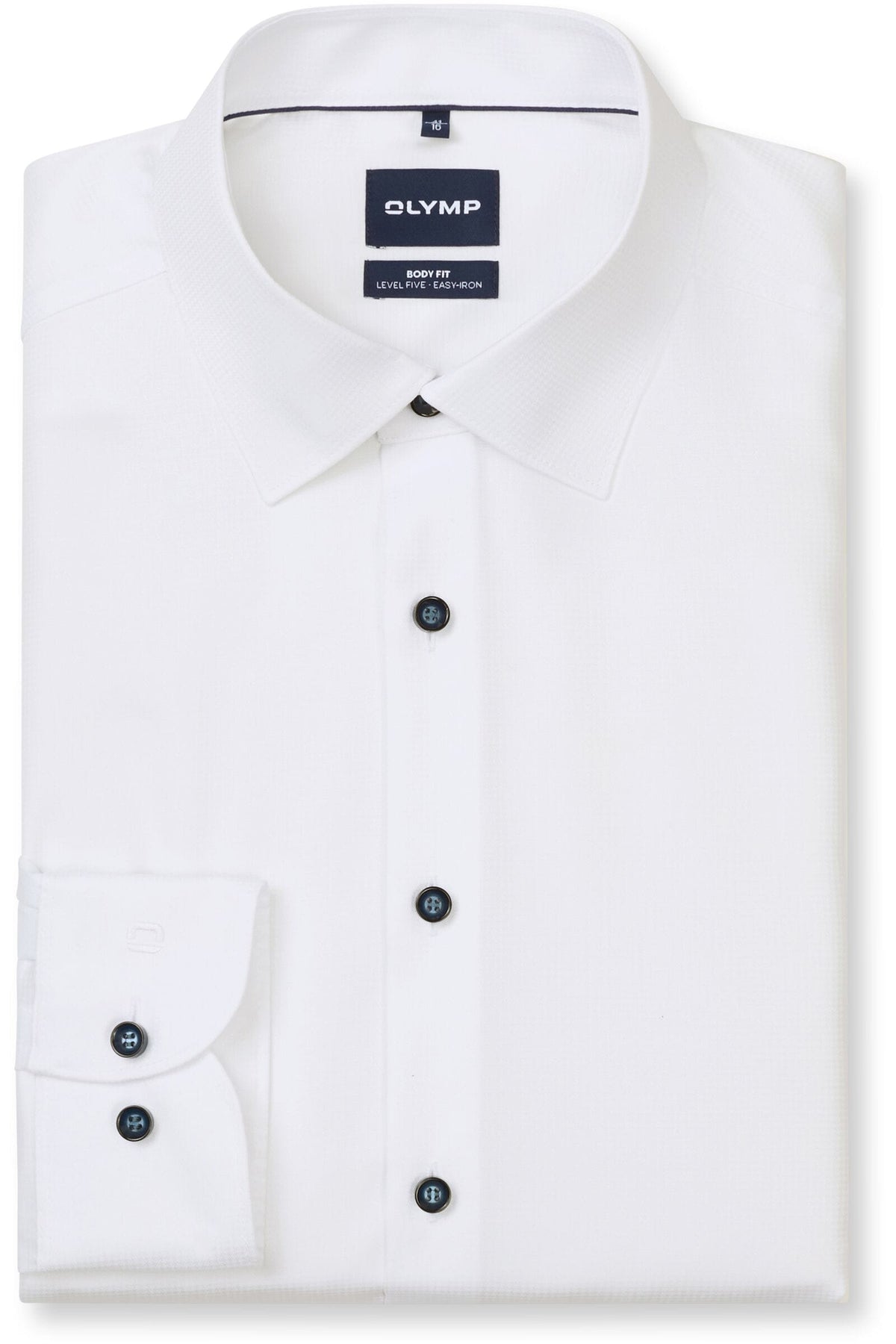 OLYMP Level Five Body Fit Hemd weiss, Faux-uni
