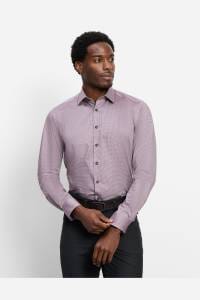 OLYMP Level Five Body Fit Hemd bordeaux, Faux-uni