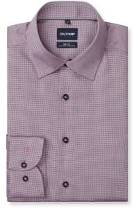 OLYMP Level Five Body Fit Hemd bordeaux, Faux-uni