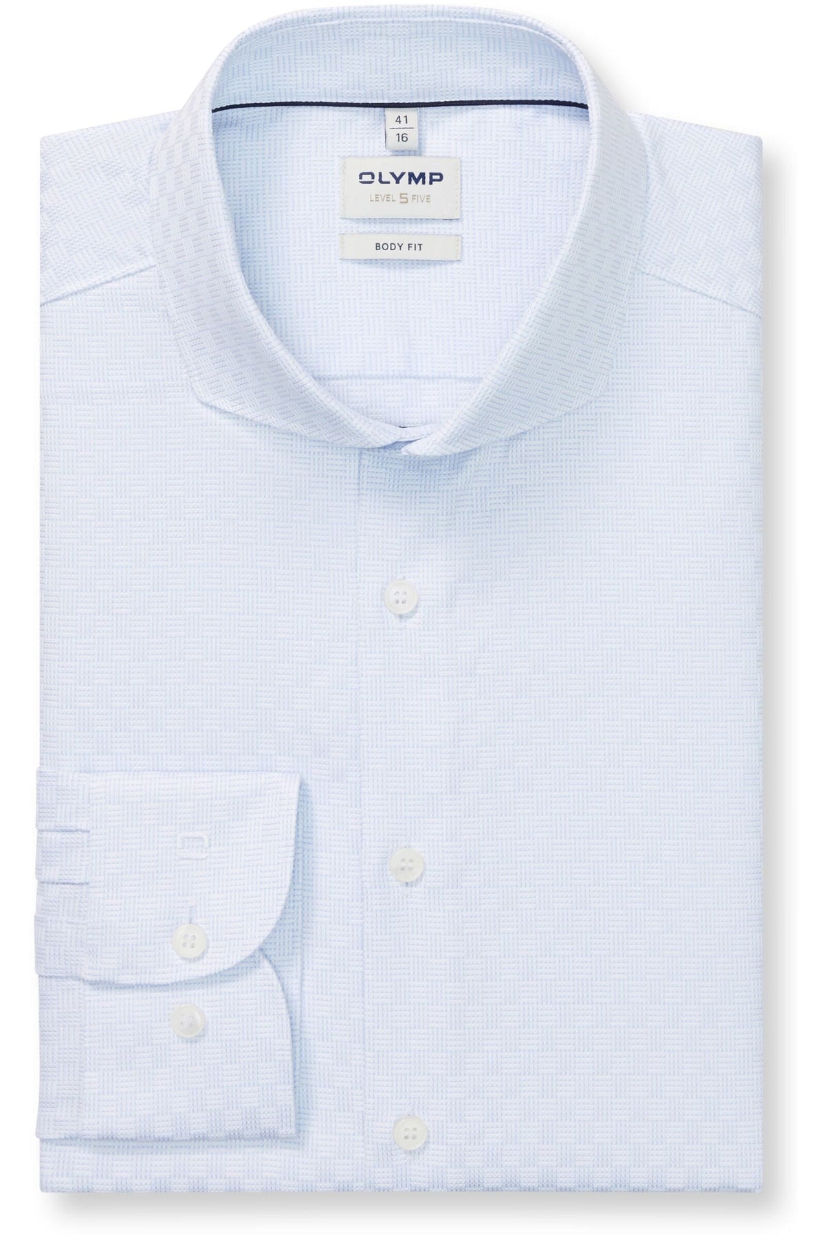 OLYMP Level Five Body Fit Hemd bleu, Faux-uni