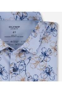 OLYMP Level Five Performance Climate Control Body Fit Hemd bleu, Bedruckt