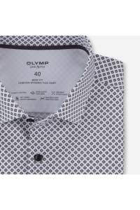 OLYMP Level Five Performance Climate Control Body Fit Hemd schwarz, Bedruckt