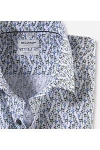 OLYMP Level Five Body Fit Hemd blau/grün/weiss, Blumen