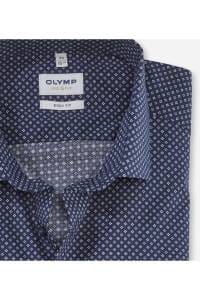 OLYMP Level Five Body Fit Hemd marine/weiss, Gemustert