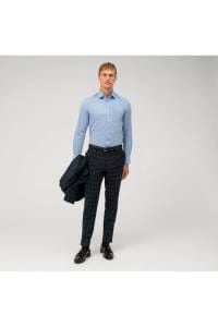 OLYMP Level Five Body Fit Hemd royal, Einfarbig