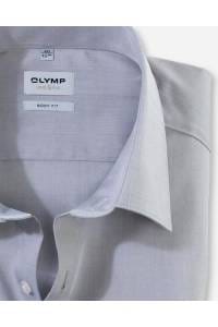 OLYMP Level Five Body Fit Hemd mittelgrau, Einfarbig