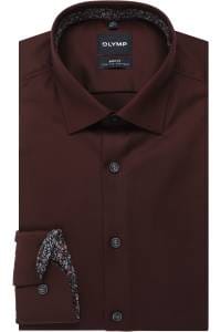 OLYMP Level Five Body Fit Hemd bordeaux, Faux-uni