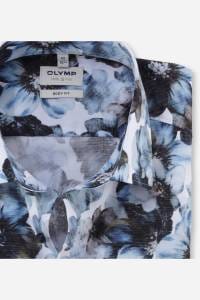 OLYMP Level Five Body Fit Hemd bleu, Bedruckt