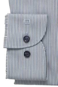 OLYMP Level Five Performance Climate Control Body Fit Hemd blau, Gestreift