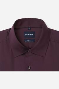OLYMP Level Five Body Fit Hemd chianti, Einfarbig
