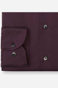 OLYMP Level Five Body Fit Hemd chianti, Einfarbig