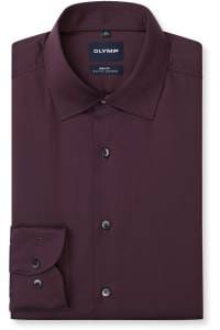 OLYMP Level Five Body Fit Hemd chianti, Einfarbig