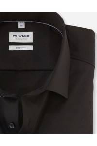 OLYMP Level Five Body Fit Hemd schwarz, Einfarbig
