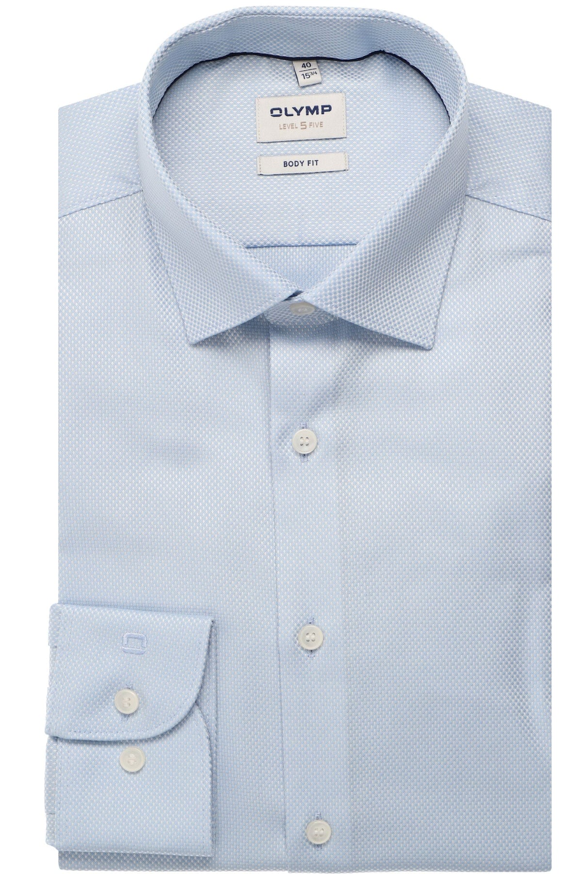 OLYMP Level Five Body Fit Hemd bleu, Faux-uni