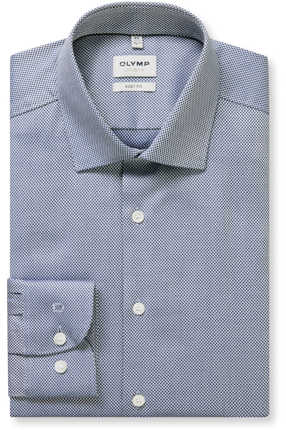 OLYMP Level Five Body Fit Hemd royal, Faux-uni