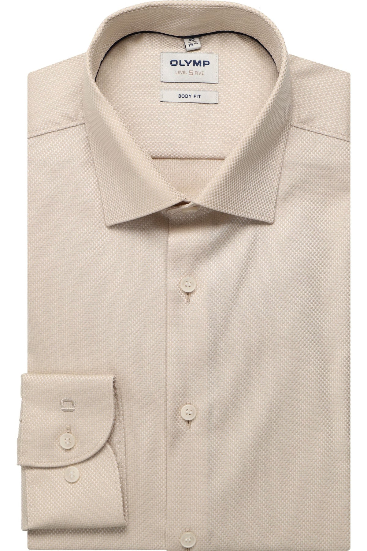 OLYMP Level Five Body Fit Hemd beige, Faux-uni