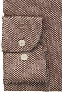 OLYMP Level Five Body Fit Hemd nougat, Faux-uni