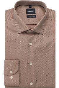 OLYMP Level Five Body Fit Hemd rotbraun, Faux-uni