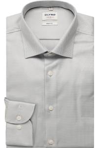 OLYMP Level Five Body Fit Hemd silbergrau, Faux-uni