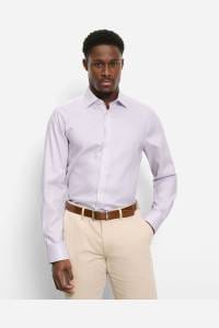 OLYMP Level Five Body Fit Hemd flieder, Faux-uni