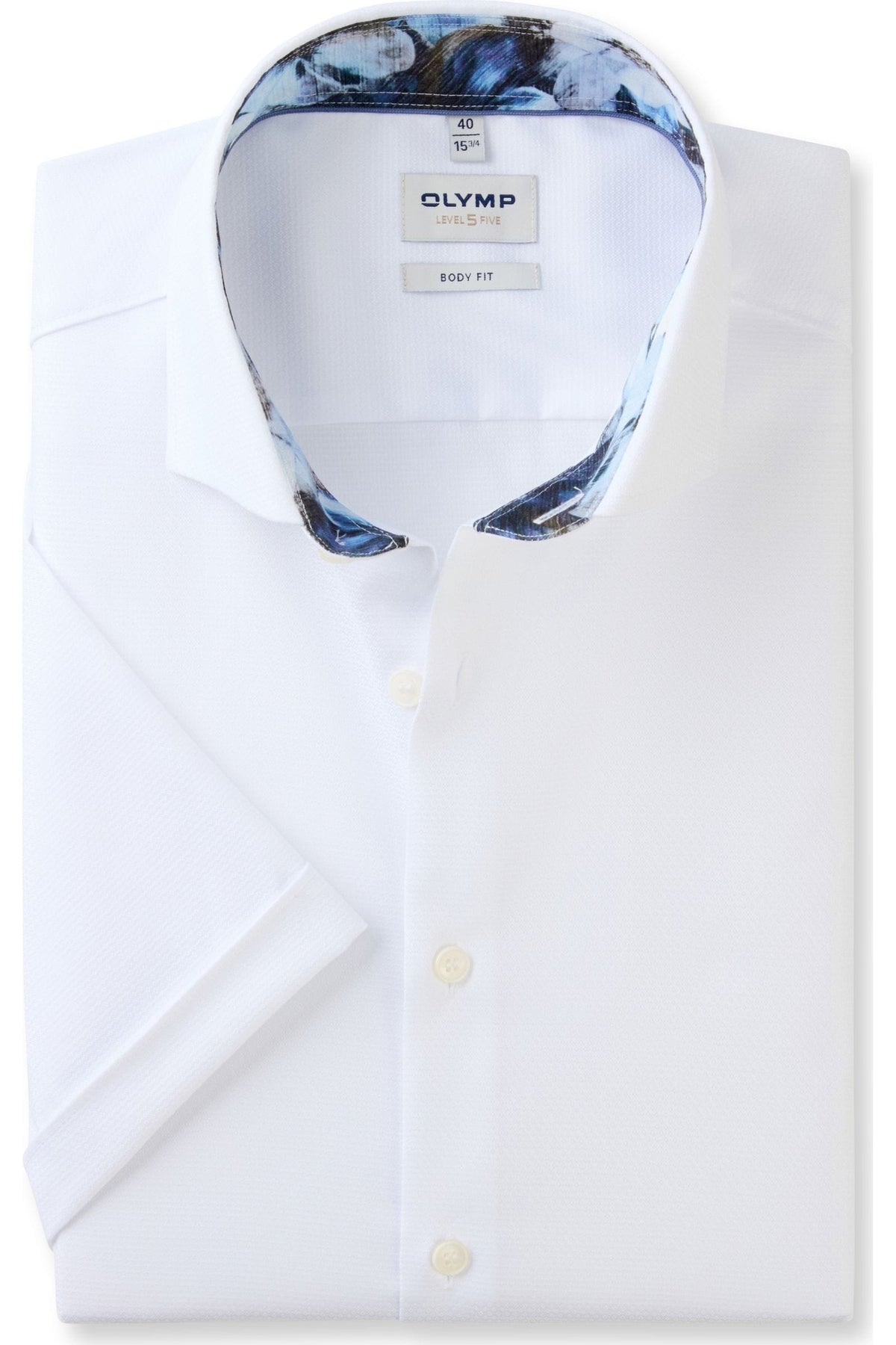 OLYMP Level Five Body Fit Hemd weiss, Faux-uni