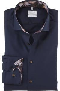 OLYMP Level Five Body Fit Hemd marine, Faux-uni