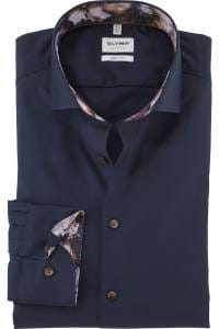 OLYMP Level Five Body Fit Hemd marine, Faux-uni