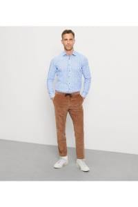 OLYMP Level Five Body Fit Hemd blau, Bedruckt
