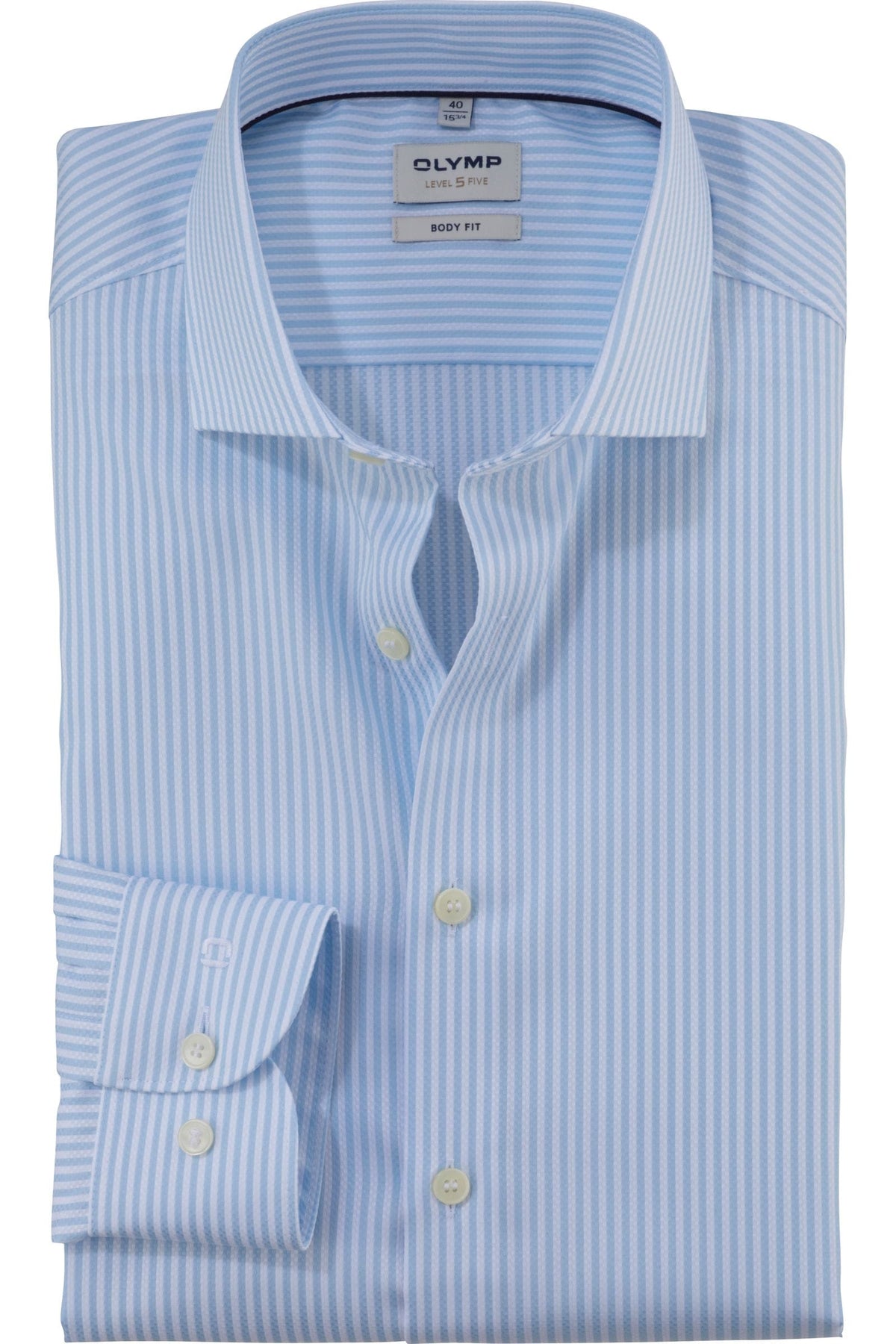 OLYMP Level Five Body Fit Hemd bleu, Gestreift