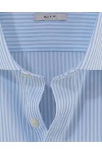 OLYMP Level Five Body Fit Hemd bleu, Gestreift