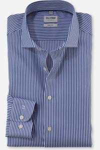 OLYMP Level Five Body Fit Hemd royal, Gestreift