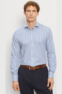OLYMP Level Five Body Fit Hemd royal, Gestreift