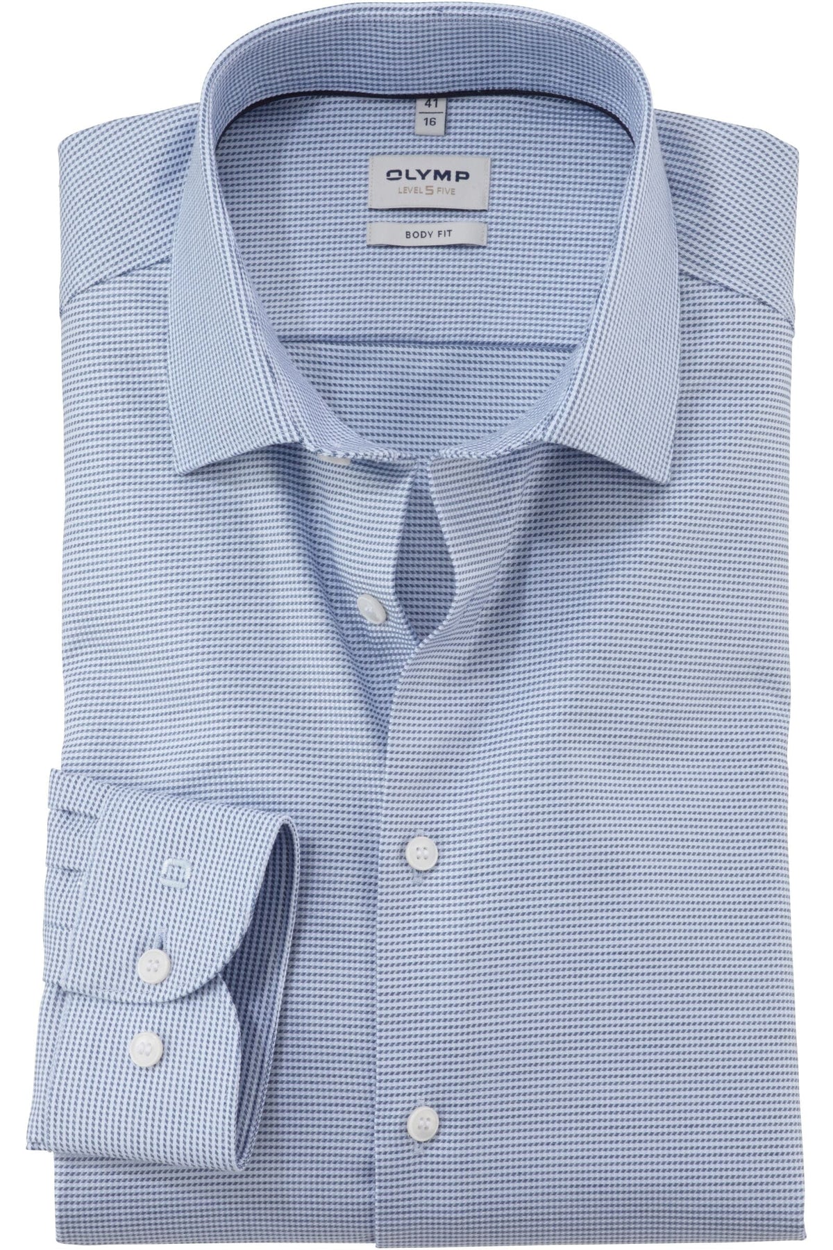 OLYMP Level Five Body Fit Hemd bleu, Faux-uni