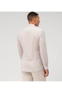 OLYMP Level Five Garment Washed Body Fit Leinenhemd natur, Bedruckt