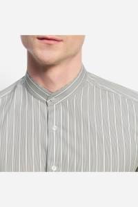 OLYMP Level Five Body Fit Hemd oliv, Gestreift
