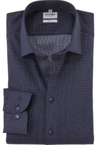 OLYMP Level Five Body Fit Hemd nachtblau, Faux-uni