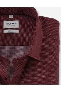 OLYMP Level Five Body Fit Hemd dunkelrot, Faux-uni
